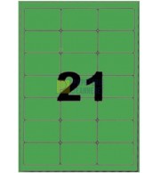420 ETIQUETTES VERTES 63,5X38,1MM SUR PLANCHE A4