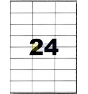 ETIQUETTES LASER BLANCHES 70X35mm - BOITE 2400 - 1005