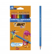 CRAYONS DE COULEUR BIC ASSORTIS TROPICOLORS - POCHETTE DE 12