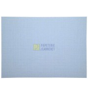 FICHES BRISTOL 75X125 BLEU 5X5 / PAQ 100