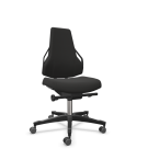 SIEGE DE TRAVAIL LABORATOIRE vérin standard tissu valencia noir