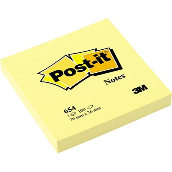 12 blocs de Notes Post-it® jaune canari 76 x 76 mm 100 feuilles/bloc