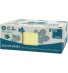 12 bloc de 100 notes repositionnables jaunes papier recyclé 125x75mm