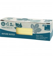 BLOC TYPE POST IT 40X50mm RECYCLE JAUNE - PAQUET DE 12
