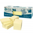 12 blocs notes repositionnables 100 feuilles recyclées 40x50 mm jaune