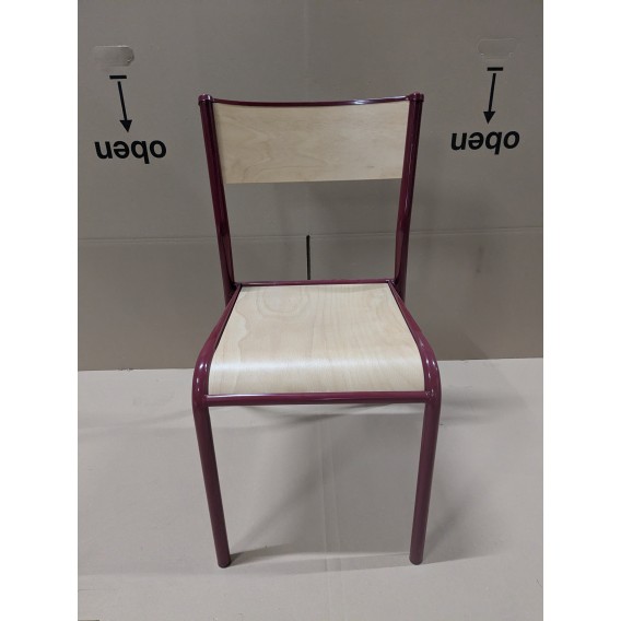 CHAISE 501 SCOLAIRE EPOXY ROUGE GRENAT 3004 - TAILLE 5 / CM