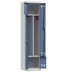 VESTIAIRE CORPS GRIS PORTES BLEUES