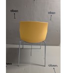 CHAISE JAUNE PIEDS METAL GRIS