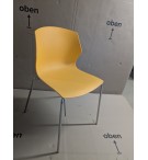 CHAISE JAUNE PIEDS METAL GRIS