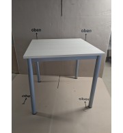 TABLE CARREE 4 PIEDS - Plateau Stratifié "érable de Starn" 80x 80cm