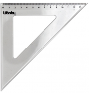 EQUERRE GRADUEE 21cm 45°