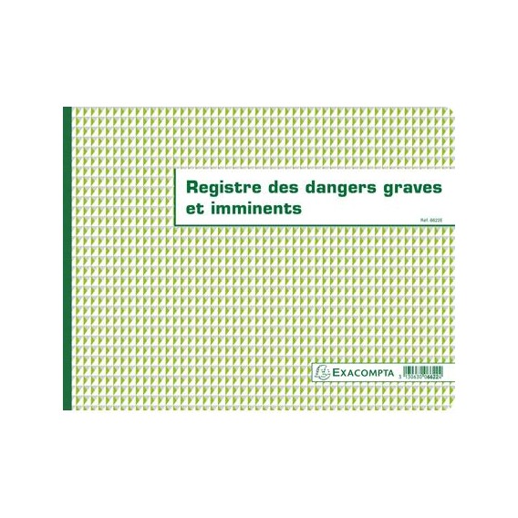 REGISTRE DES DANGERS GRAVES ET IMMINENTS 20P 24X32cm