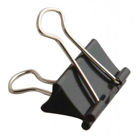 Boîte de 12 pinces dessin double clip réversibles 32 mm