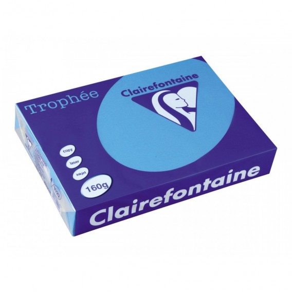250 feuilles papier A4 bleu turquoise 160g Clairefontaine 1022C