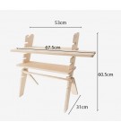 BUREAU ASSIS-DEBOUT en bois bois MEDI : dimensions