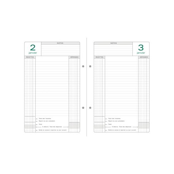 RECHARGE AGENDA PERPETUEL CAISSE /L11520
