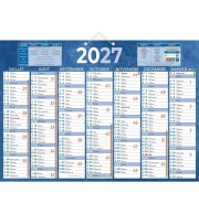 PLAQUE CALENDRIER 7 MOIS / FACE 38.5x54cm