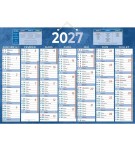 Calendrier classique 2027 7 mois recto/verso 385x540mm 2 oeillets