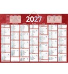 Calendrier classique 2027 7 mois recto/verso 385x540mm 2 oeillets