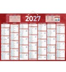 Calendrier classique 2027 7 mois recto/verso 385x540mm 2 oeillets