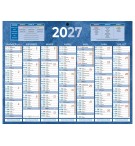Calendrier classique 2027 7 mois recto/verso 1 trou 210x265mm Bouchut