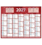 Calendrier classique 2027 7 mois recto/verso 1 trou 210x265mm Bouchut