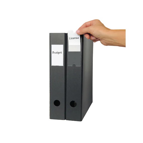 Blister de 12 porte-étiquettes adhésives format 35x75 mm
