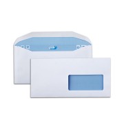 1000 ENVELOPPES MECANISABLES 114X229mm  FENETRE 45 GOMMEES