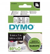 Recharge DYMO D1 9 mm x 7 m noir et transparent 40910