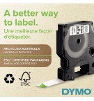 Recharge DYMO D1 9 mm x 7 m noir et transparent 40910 - Vue 3