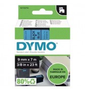Ruban titreuse Dymo D1 40916 - Ruban noir/bleu - 9 mm x 7 m