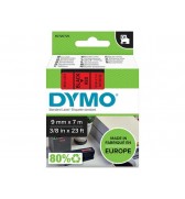 Ruban titreuse DYMO étiquettes auto-adhésives noir/rouge D1 40917 