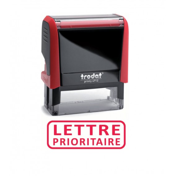 Tampon X-Print formule "Lettre prioritaire" rouge Trodat Printy 4912