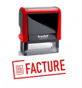 Tampon Trodat formule commerciale "Facture" rouge X-Print