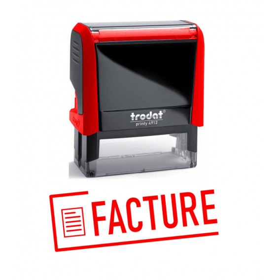 Tampon Trodat formule commerciale "Facture" rouge X-Print