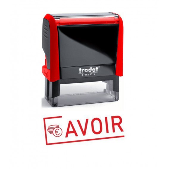 Tampon X-Print formule commerciale "Avoir" rouge Trodat