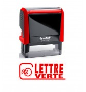 Tampon encreur X-Print "lettre verte" rouge Trodat
