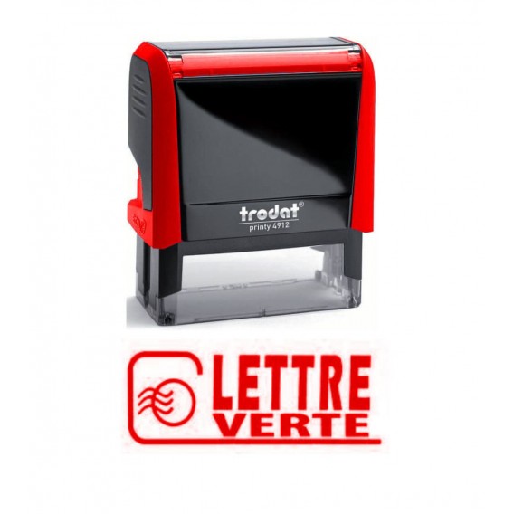 Tampon encreur X-Print "lettre verte" rouge Trodat