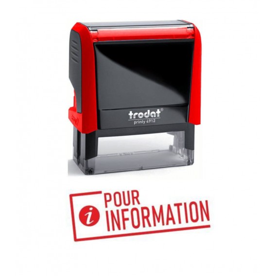 Tampon Xprint formule "pour information" Trodat Printy 4912