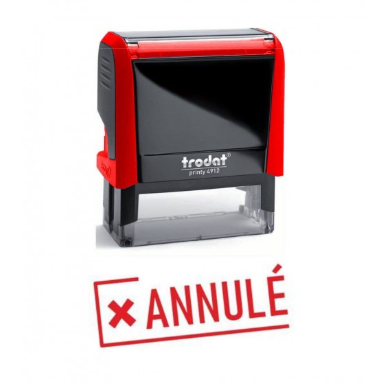 Tampon encreur Xprint "annulé" rouge Trodat Printy 4912 47 x 18 mm
