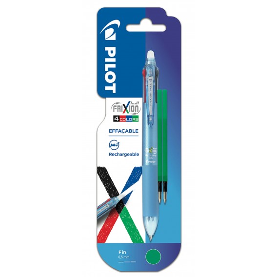 2 RECHARGES VERTES POUR PILOT FRIXION 4 COULEURS 