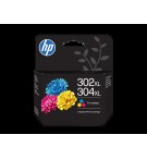 HP CARTOUCHE JET D'ENCRE 302/304 XL COULEUR / B7RT8AE - Vue 1