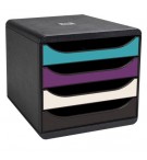 MODULE BIG BOX 4 TIROIRS - TITANE - Vue 2