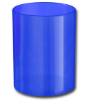 BUR900B-pot-a-crayons-plastique-bleu - Vue 1