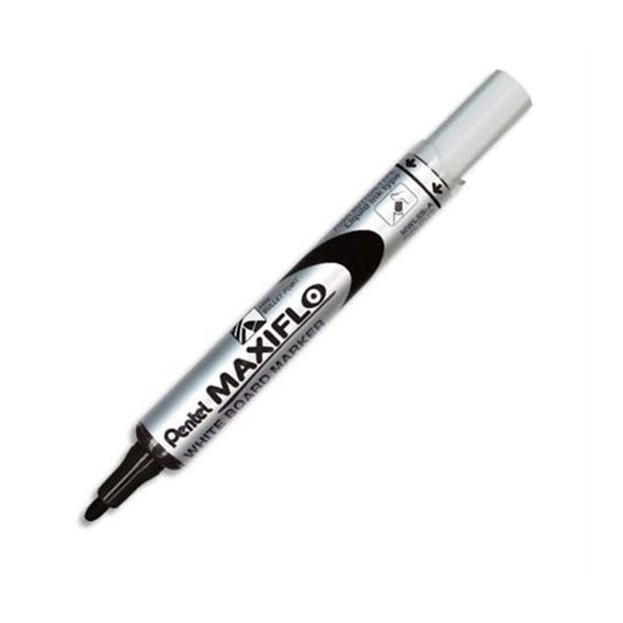 Marqueur effaçable à sec noir Pentel Maxiflo pointe ogive moyen MWL5S