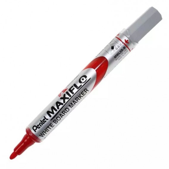 MARQUEUR EFFACABLE A SEC PENTEL MAXIFLO ROUGE MOYEN MODELE