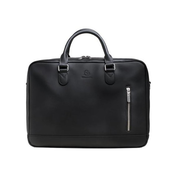SACOCHE 1 COMPARTIMENT URBAN CUIR NOIR