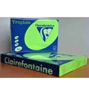 RAMETTE 500F REPRO CLAIREFONTAINE 80G A4 VERT FLUO