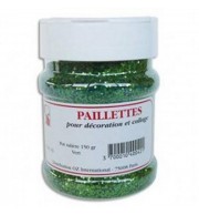 POT DE 150G DE PAILLETTES VERTES