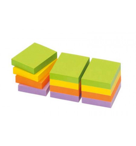 BLOCS TYPE POST IT 40X50 VIFS ASSORTIS - PAQUET DE 12 - Papeterie